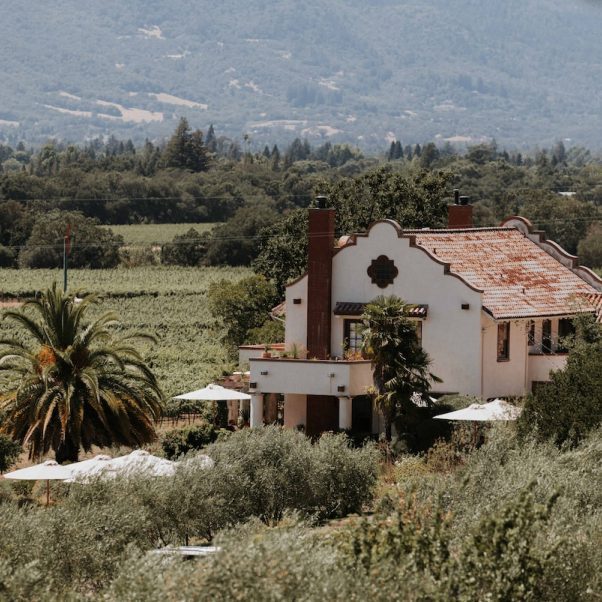 Photo of a vineyard building in Napa Valley